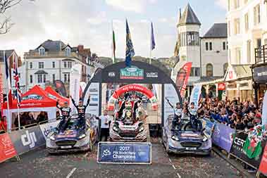 Evans Elfyn/Barritt Daniel - Tanak Ott/Jarveoja Martin - Ogier Sebastien/Ingrassia Julien - Malcolm Wilson - Ford Fiesta WRC- WRC Wales 2017