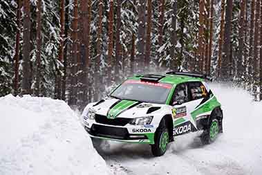 Veiby Ole Christian/Skjærmoen Stig Rune - Skoda Fabia R5 - WRC Sweden 2018