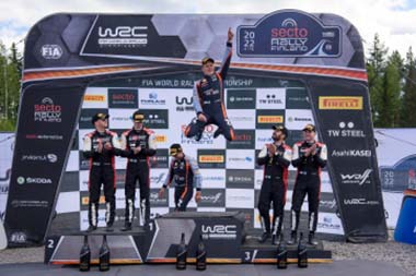 Tänak Ott/Järveoja Martin -  Rovanperä Kalle/Halttunen Jonne - Lappi Esapekka/Ferm Janne - WRC Finland 2022